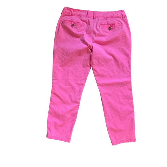 Old Navy Slim Boyfriend Chino Neon Pink  size 12 regular - Picture 3 of 4
